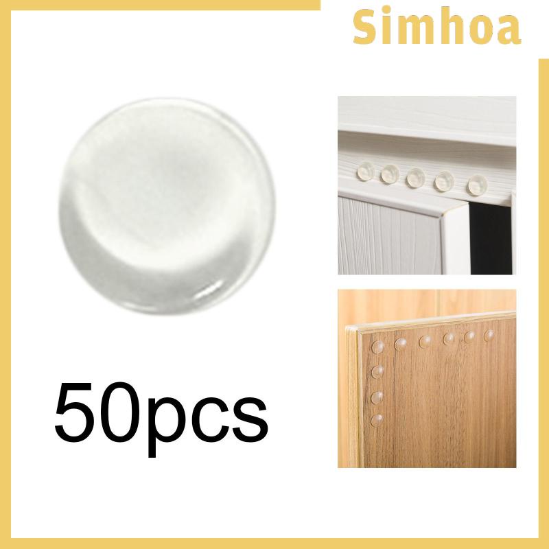 Set 50 Miếng Cao Su Mềm Trong Suốt Chặn Cửa Chống Ồn Tiện Dụng