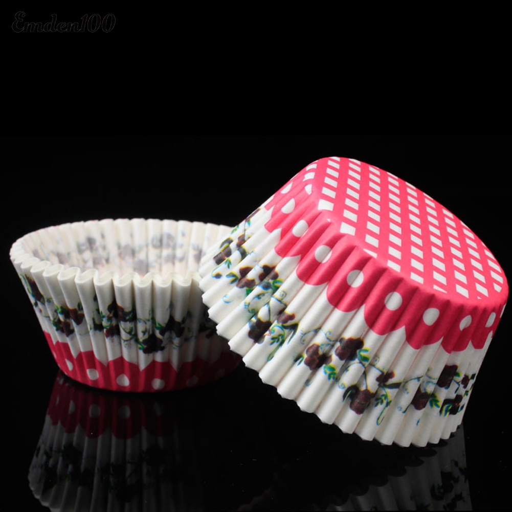 Set 100 Cốc Giấy Làm Bánh Cupcake / Sô Cô La / Cơm Nắm