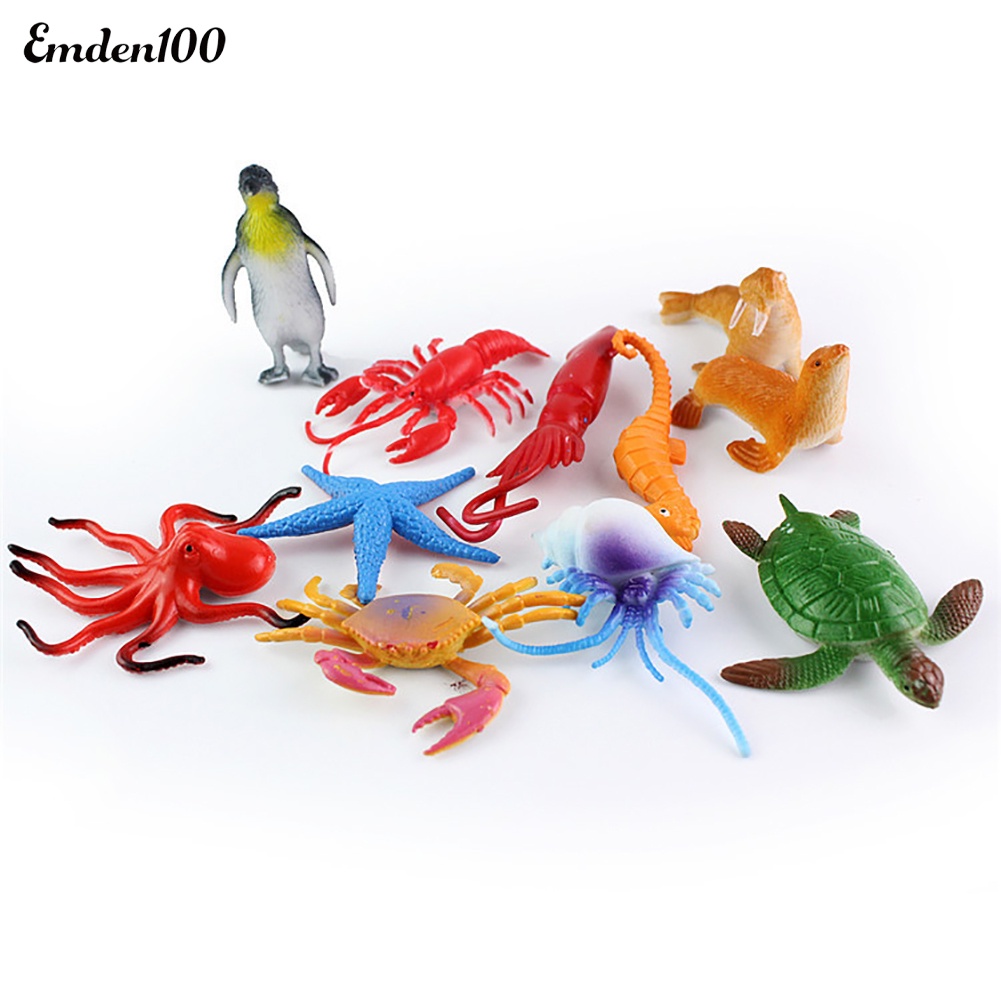 [EMDEN] Set 24 Mô Hình Động Vật Biển Sống Động Như Thật Cho Bé