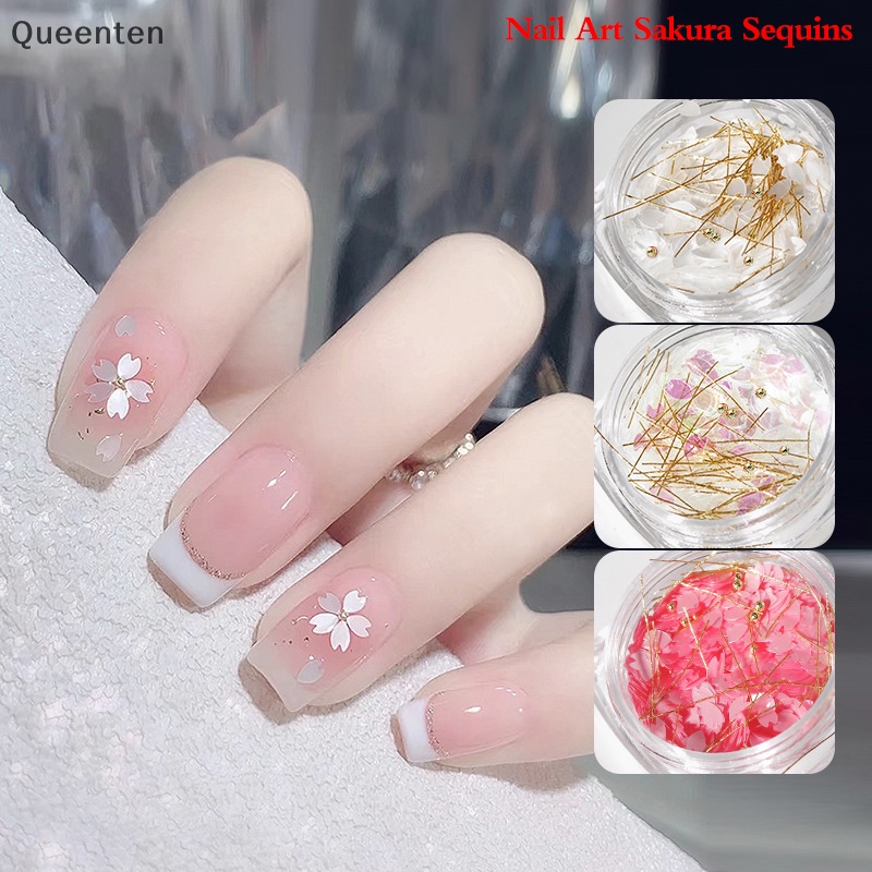 Hộp 1 Nhánh Hoa Anh Đào Đính Móng Tay Dễ Thương