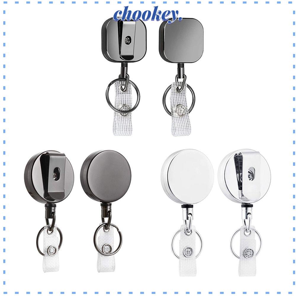 CHOOKEY Móc Chìa Khóa Bằng Kim Loại Có Thể Thu Gọn Chống Thất Lạc Giá Đỡ