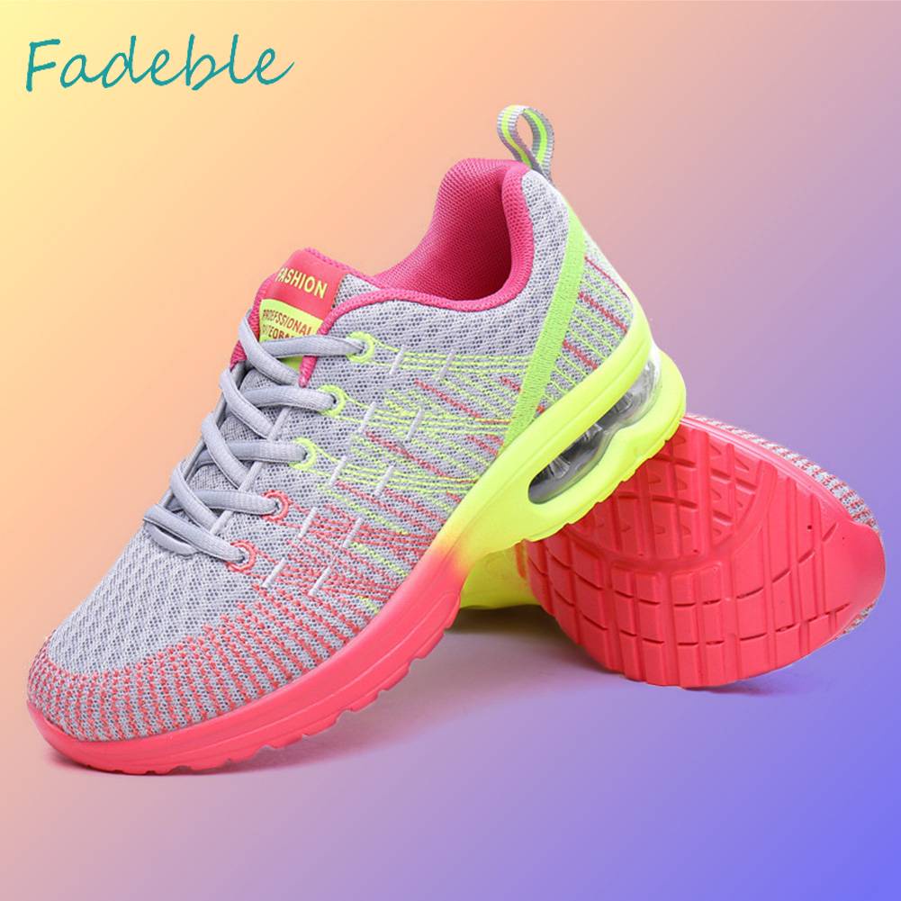 Giày Chạy Bộ Buộc Dây Thoáng Khí Thời Trang Thường Ngày Cho Nữ