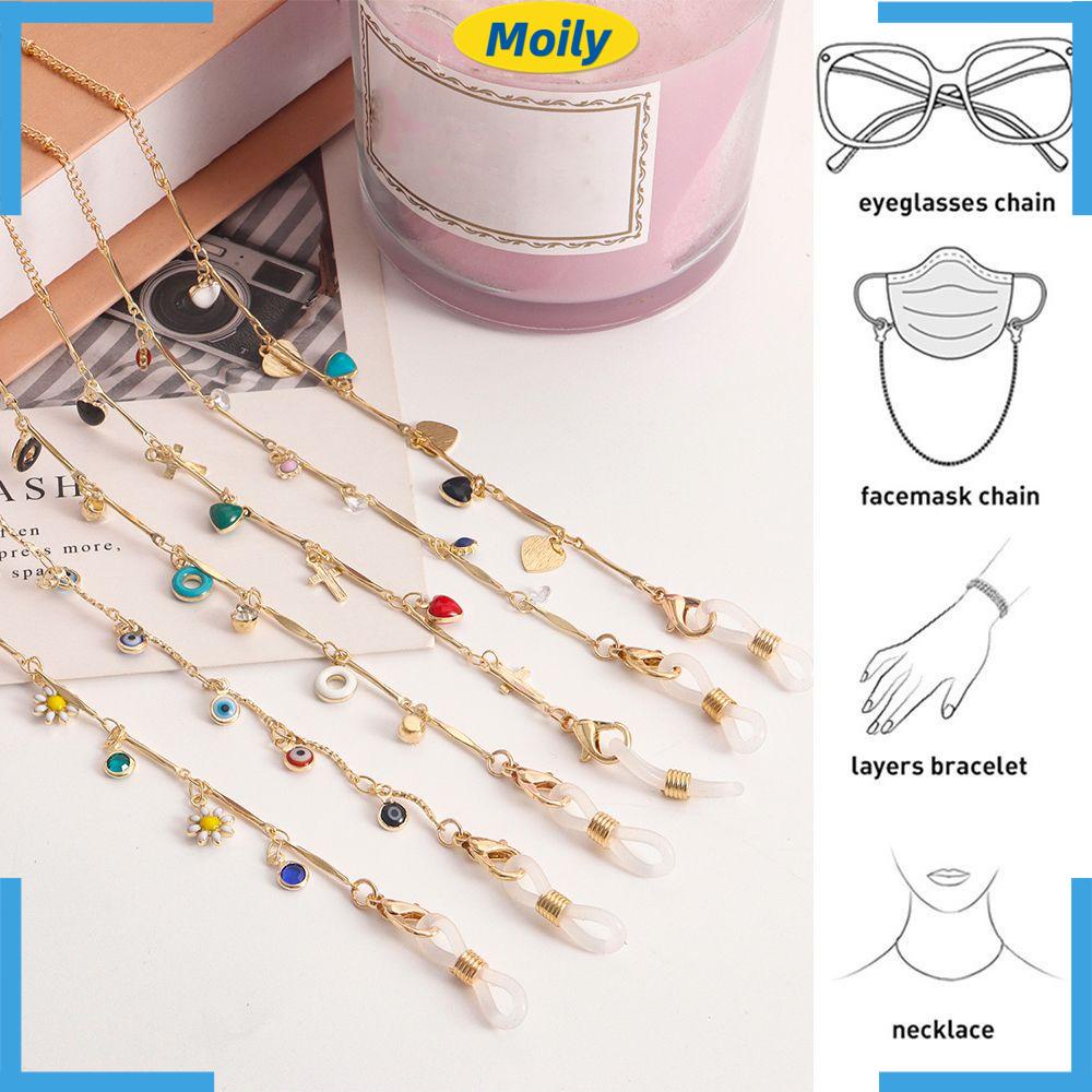 MOILYVN Dây Đeo Mắt Kính Bằng Kim Loại Chống Thất Lạc