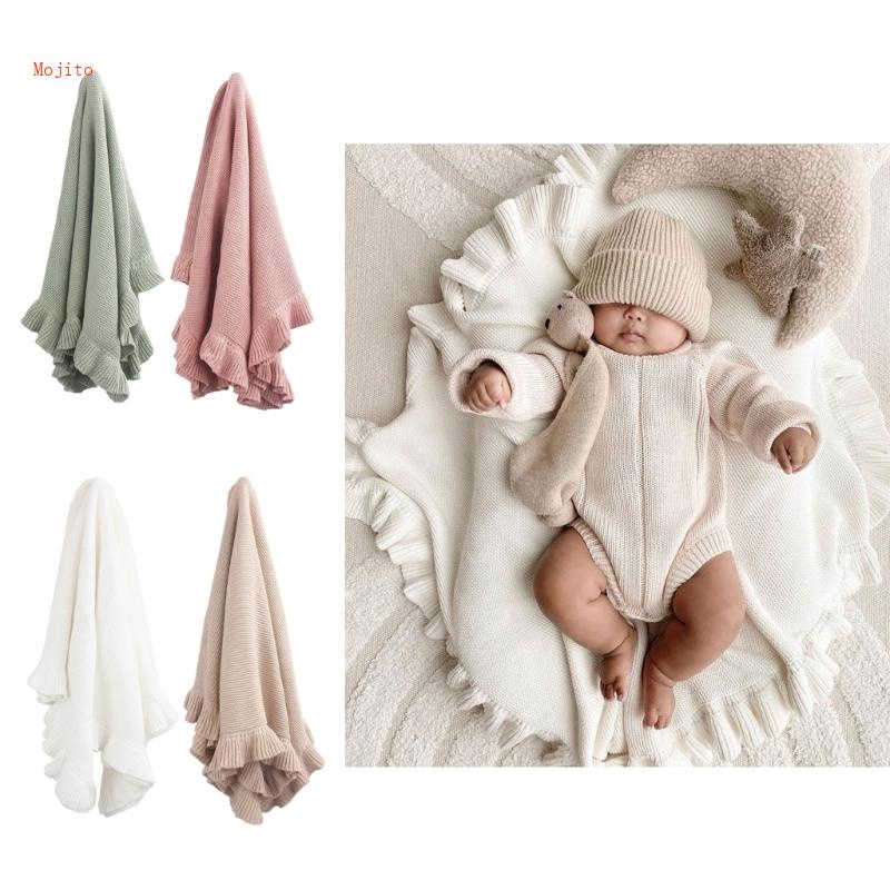 Chăn Cotton Dệt Kim Mềm Mại An Toàn Cho Bé