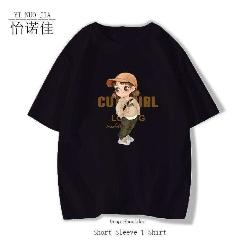 Áo Thun Cotton Cổ Tròn Tay Ngắn Phong Cách Thời Trang Mới 2023 Cho Nữ