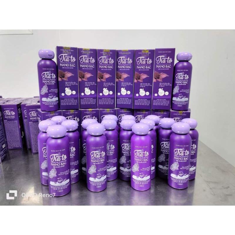Dung dịch vệ sinh tía tô nano bạc 150ml  có mã QR chống hàng giả