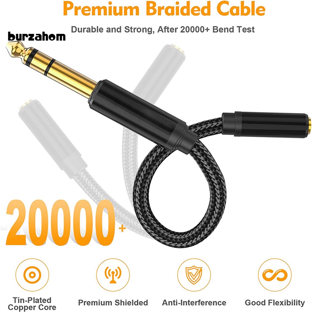 Dây Cáp Âm Thanh Chống Mòn Chuyển Đổi 635mm Sang 35mm Cho Đàn Guitar Điện