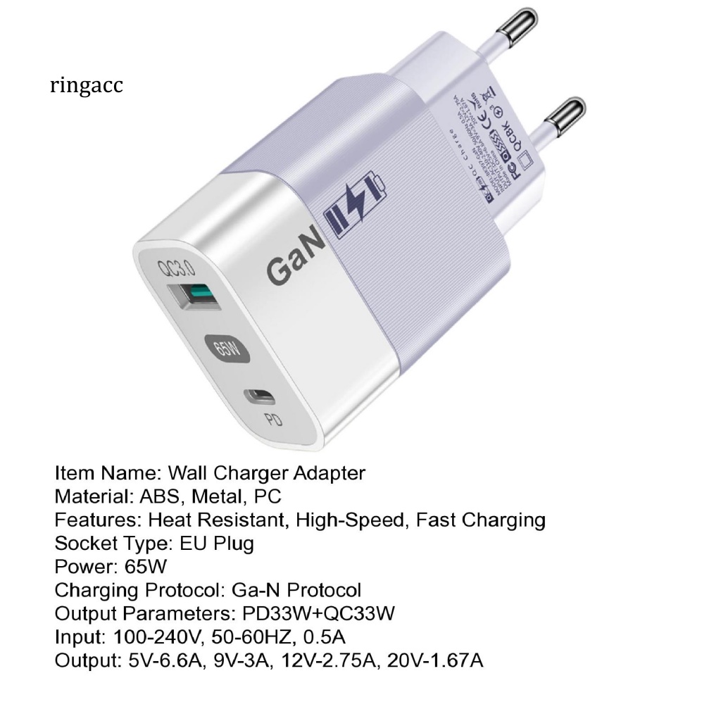 Phích Cắm Sạc EU Siêu Nhẹ Đa Năng Tiện Dụng Mang Theo Du Lịch Cho Điện Thoại