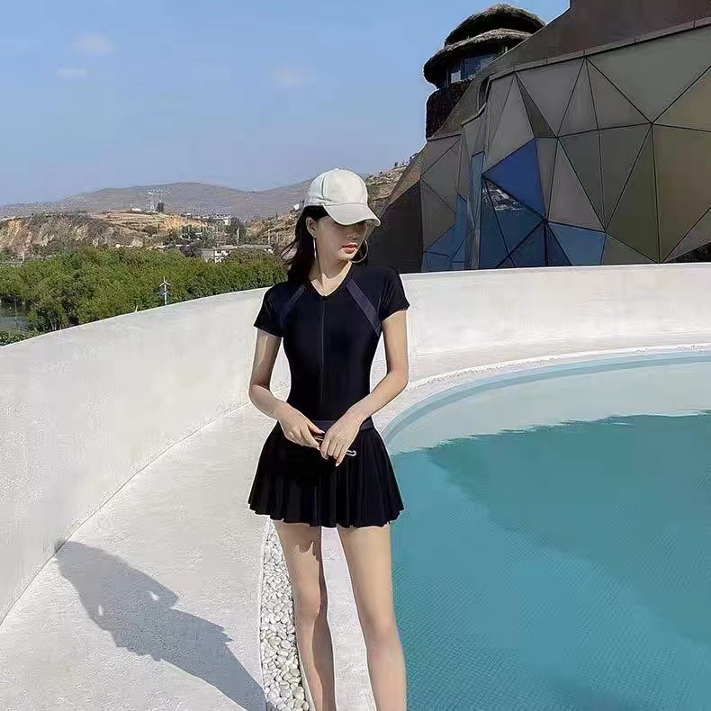 Bộ Đồ Bơi Một Mảnh Màu Sắc Tương Phản Có Đệm Ngực An Toàn Cho Nữ