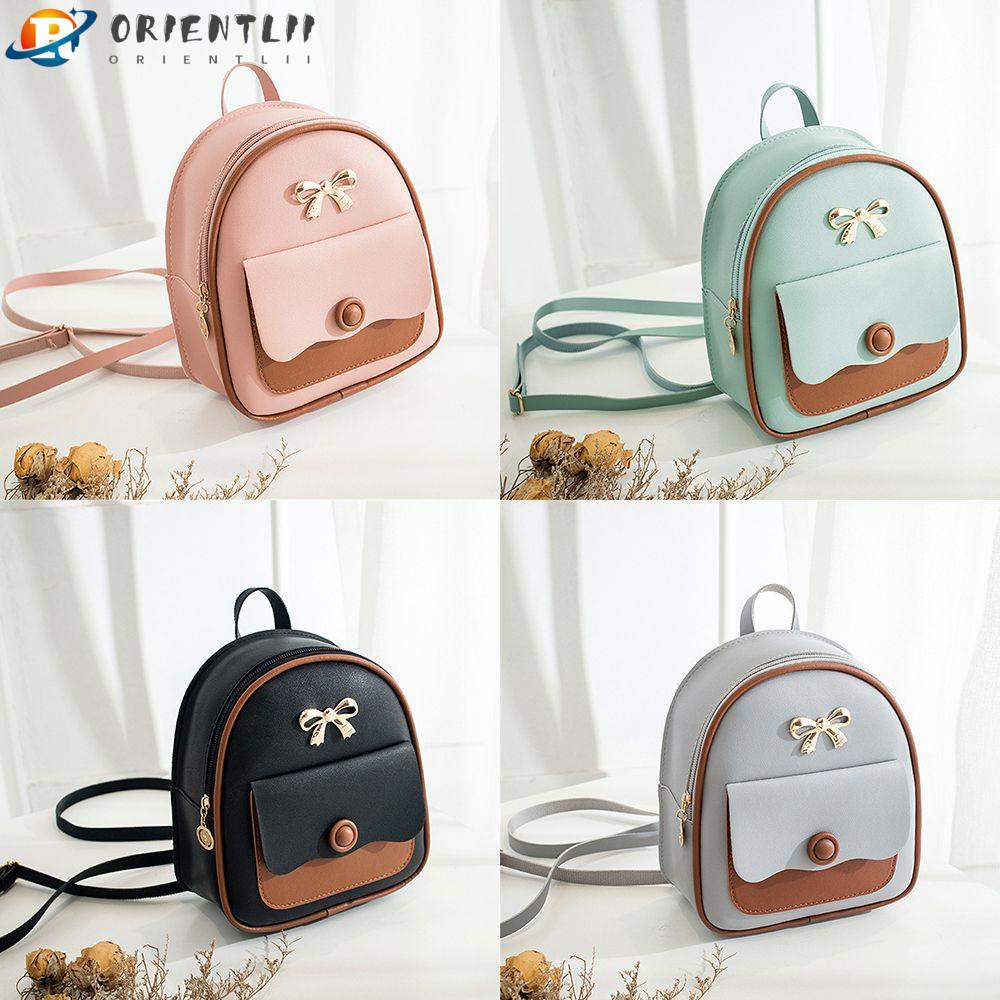 ORIENTLII Ba Lô Da PU Mini Đa Chức Năng