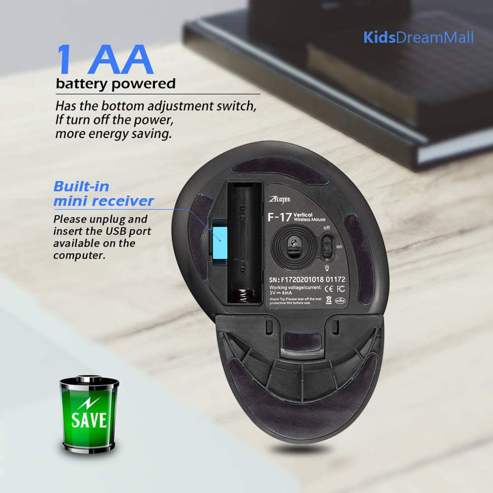 Chuột Gaming ZELOTES Quang HọC Không Dây, LED 2.4G