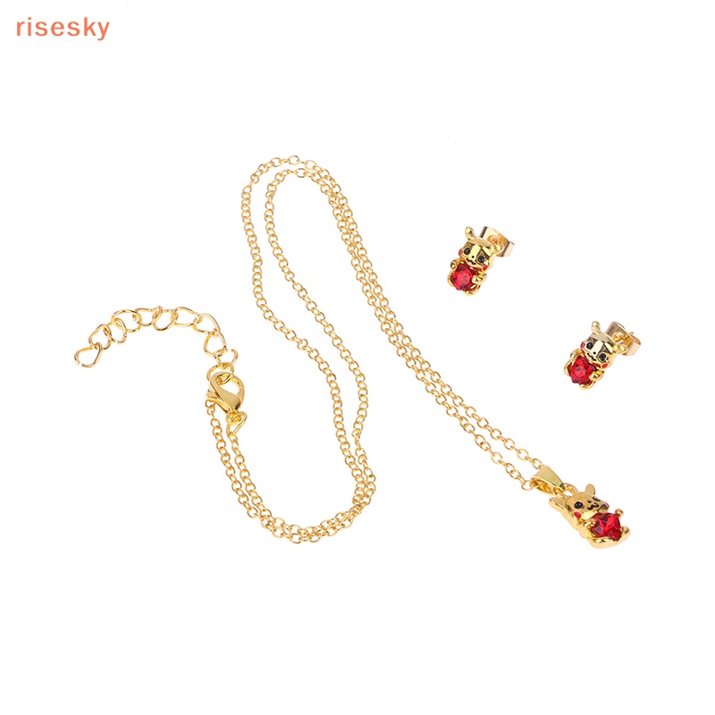 Vòng cổ Mặt Đá Trắng / Vàng Hình Trái Tim Hoạt Hình Dễ Thương Sáng Tạo