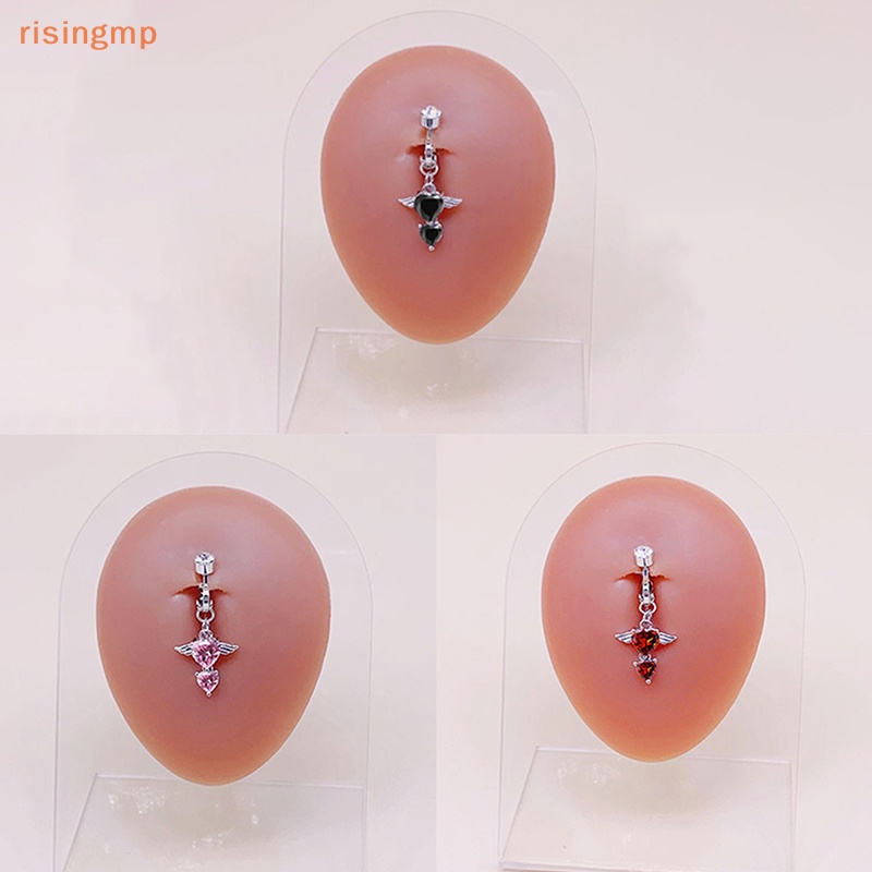 Khuyên Rốn Hình Trái Tim Đôi Cánh Đính Đá Quyến Rũ Cho Nữ