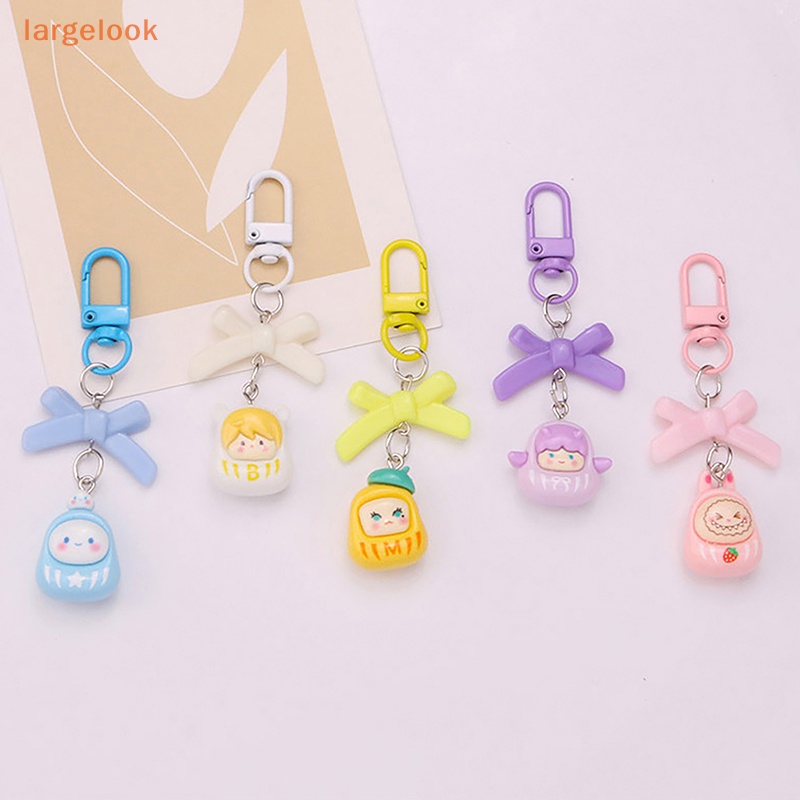 Móc Khóa Hình Búp Bê Hoạt Hình 3D Bằng Nhựa Resin Dễ Thương