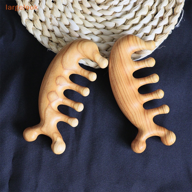 1 Lược Chải Tóc Mát Xa Da Đầu Bằng Gỗ Gụ Năm Răng Thưa Chống Tĩnh Điện