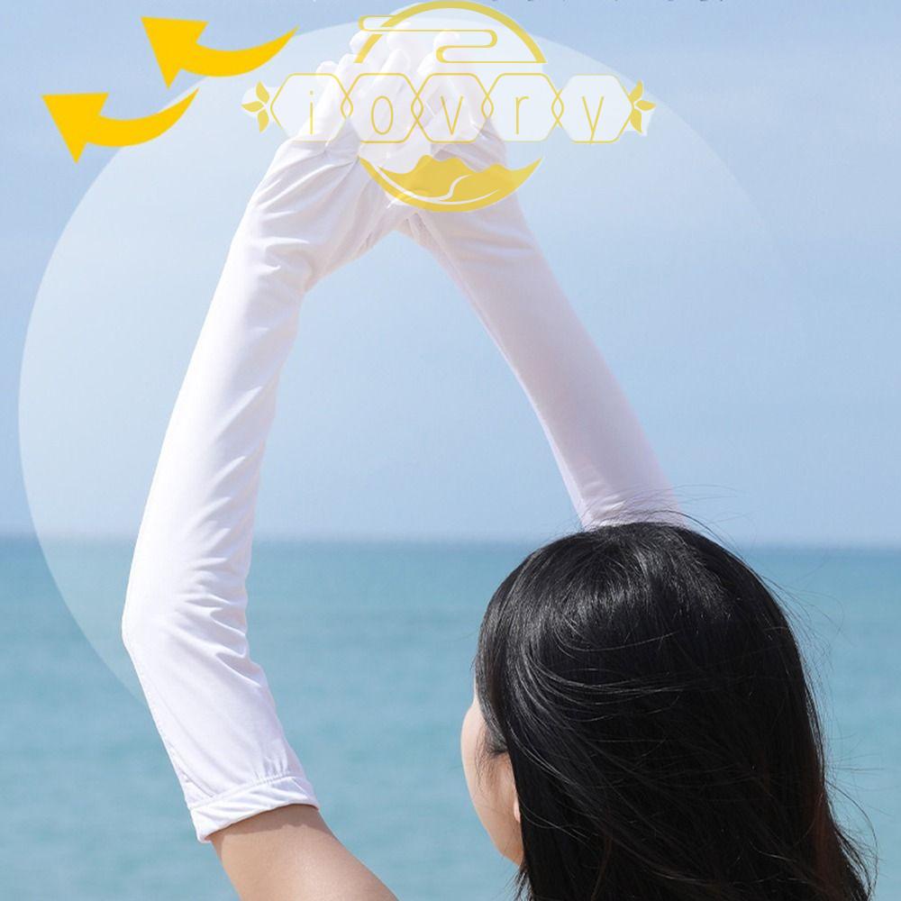 IVORY Găng Tay Lụa Lạnh Mỏng Có Thể Chạm Màn Hình Cảm Ứng Dành Cho Nữ