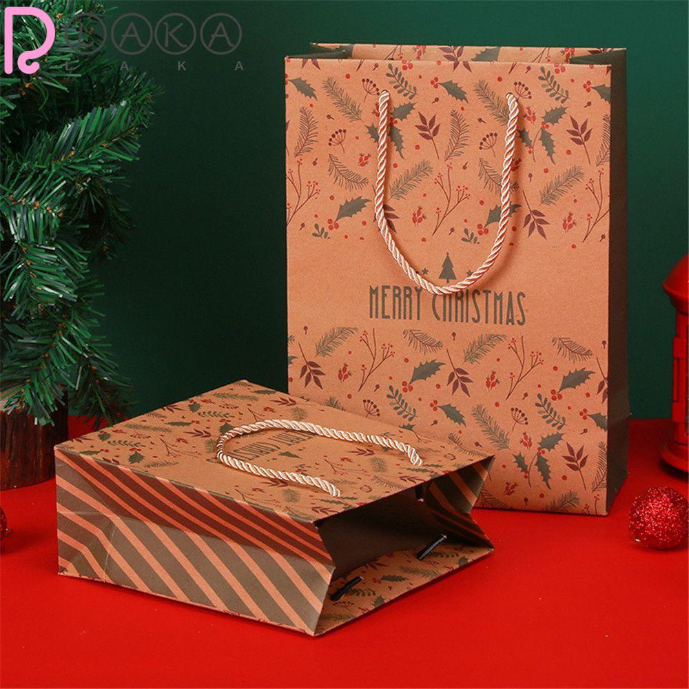 LAKAMIER Túi Giấy Kraft Đựng Quà Giáng Sinh Chất Lượng Cao