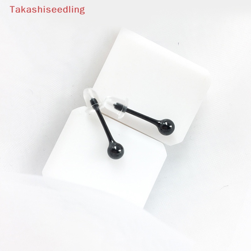 1 Đôi Bông Tai Gốm 4mm Nhiều Màu Sắc