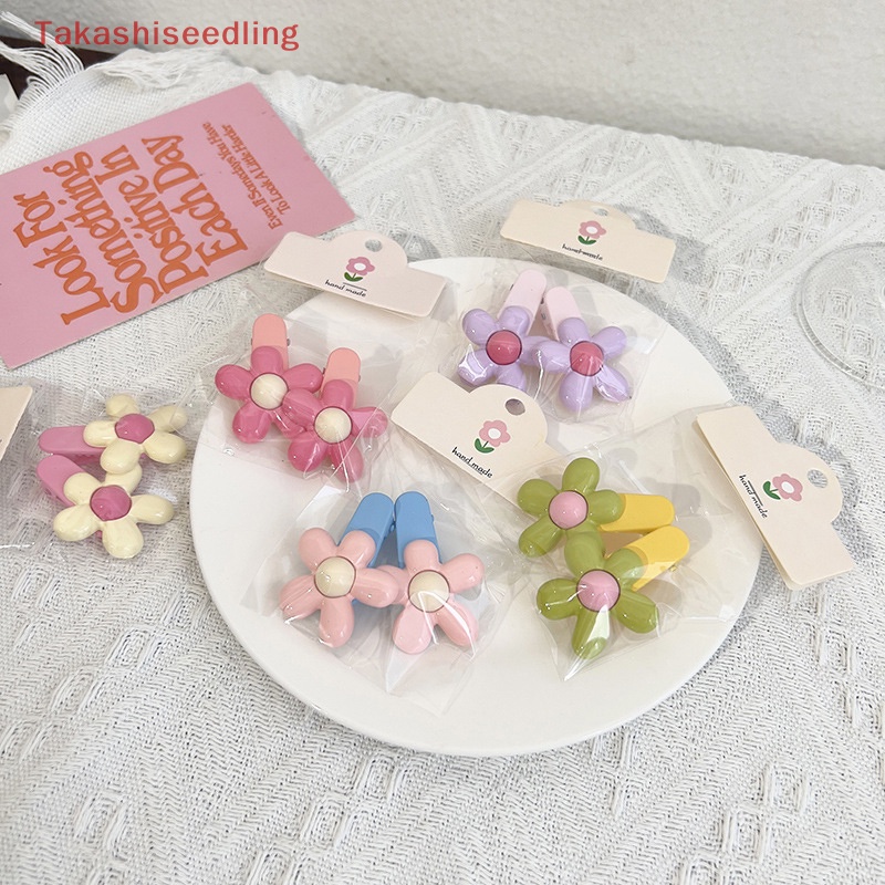 Set 2 Kẹp Tóc Hình Hoa Phong Cách Vintage Dễ Thương Cho Nữ