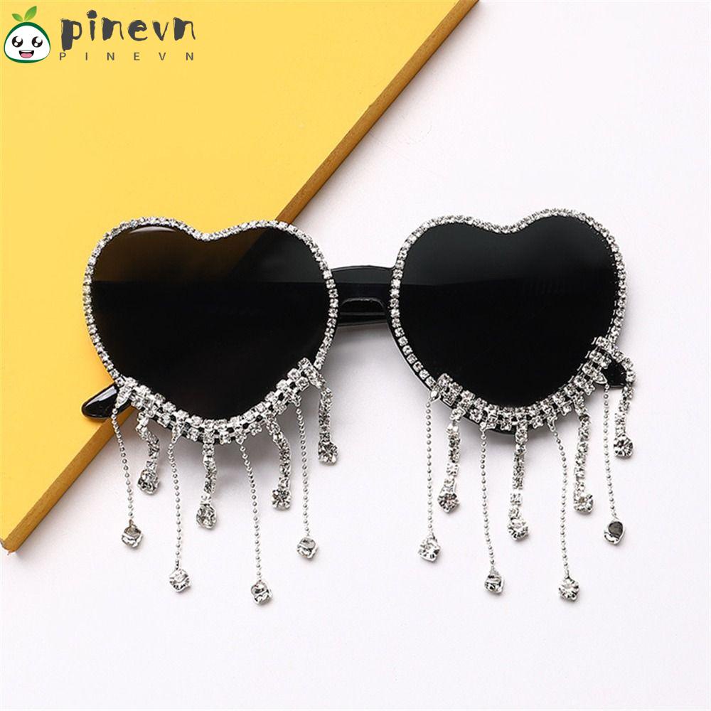 PINEVN Kính Mát Đính Kim Cương Màu Sắc Kẹo Ngọt Chống Tia UV400