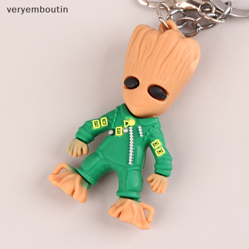 Móc Khóa Silicon Hình Groot Rocket Raccoon Phim Guardians of the Galaxy Dễ Thương Cho Nữ