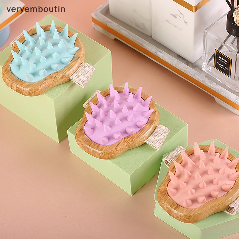 Bàn Chải Massage Da Đầu Cầm Tay Hình Tròn Tiện Lợi