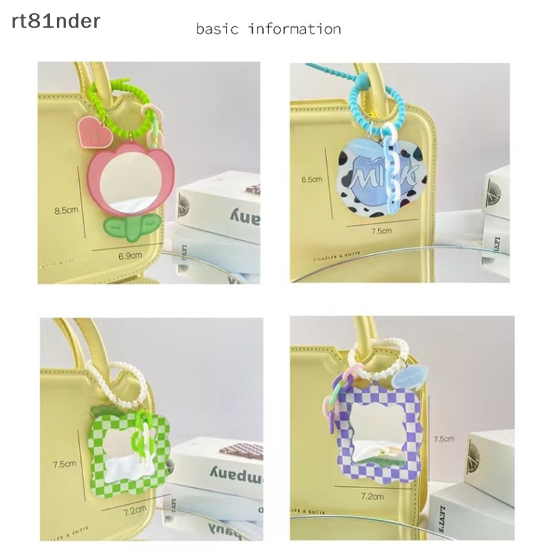 Rt Gương Trang Điểm Nhỏ Hình Hoa Tulip Kèm Móc Khóa Hoạt Hình Dễ Thương Cho Nữ