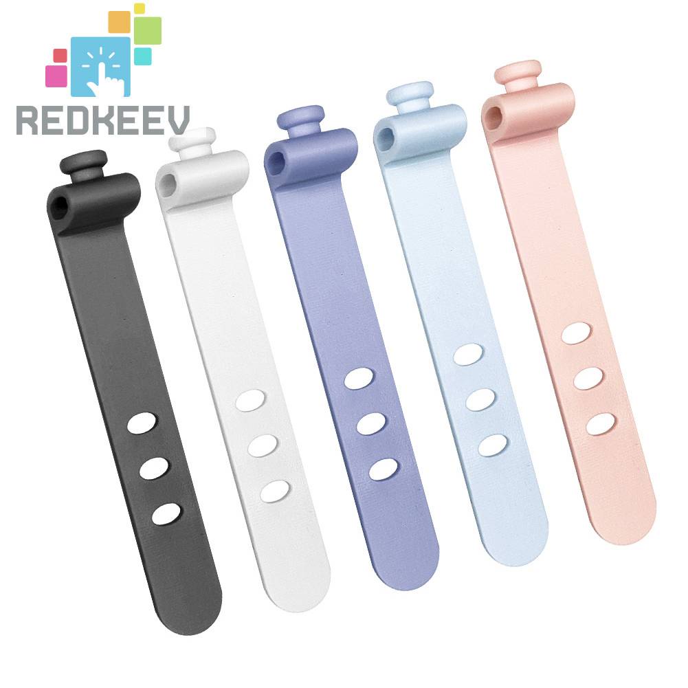 Set 20 Dây Silicone Buộc Dây Cáp 3 Lỗ Tái Sử Dụng Tiện Lợi