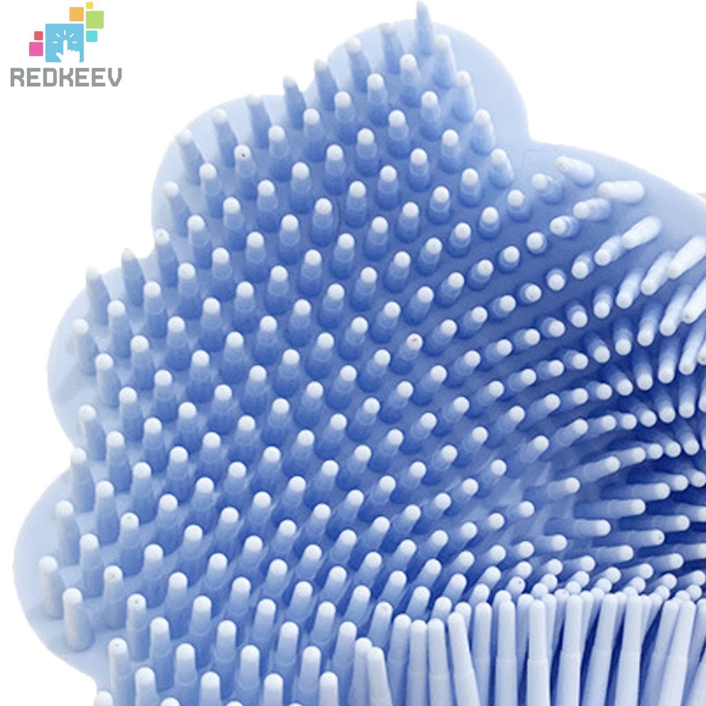 Bàn Chải Tắm Mát Xa Lưng Bằng Silicone Có Giác Hút Siêu Bền Cho Bé
