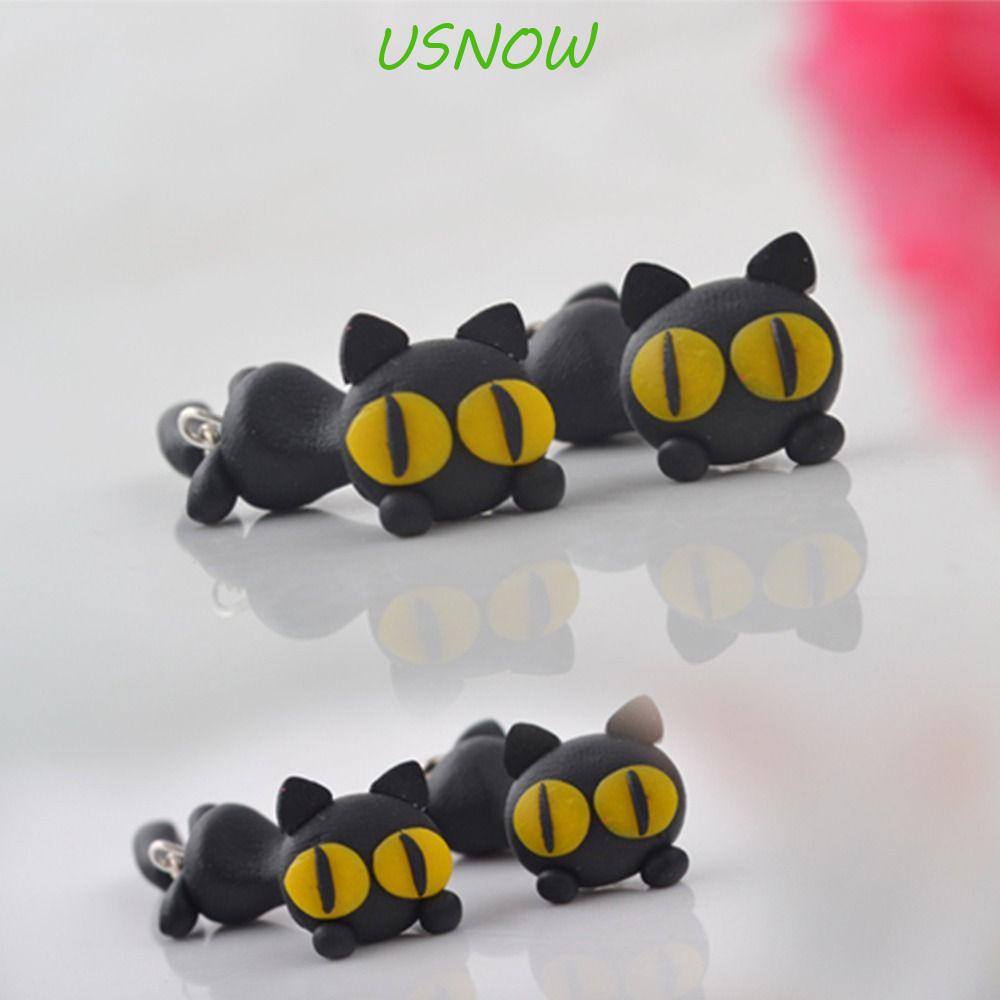 USNOW Bông Tai Hình Cà Rốt Hoạt Hình Bằng Đất Sét Mềm Mại Thời Trang Cho Nữ