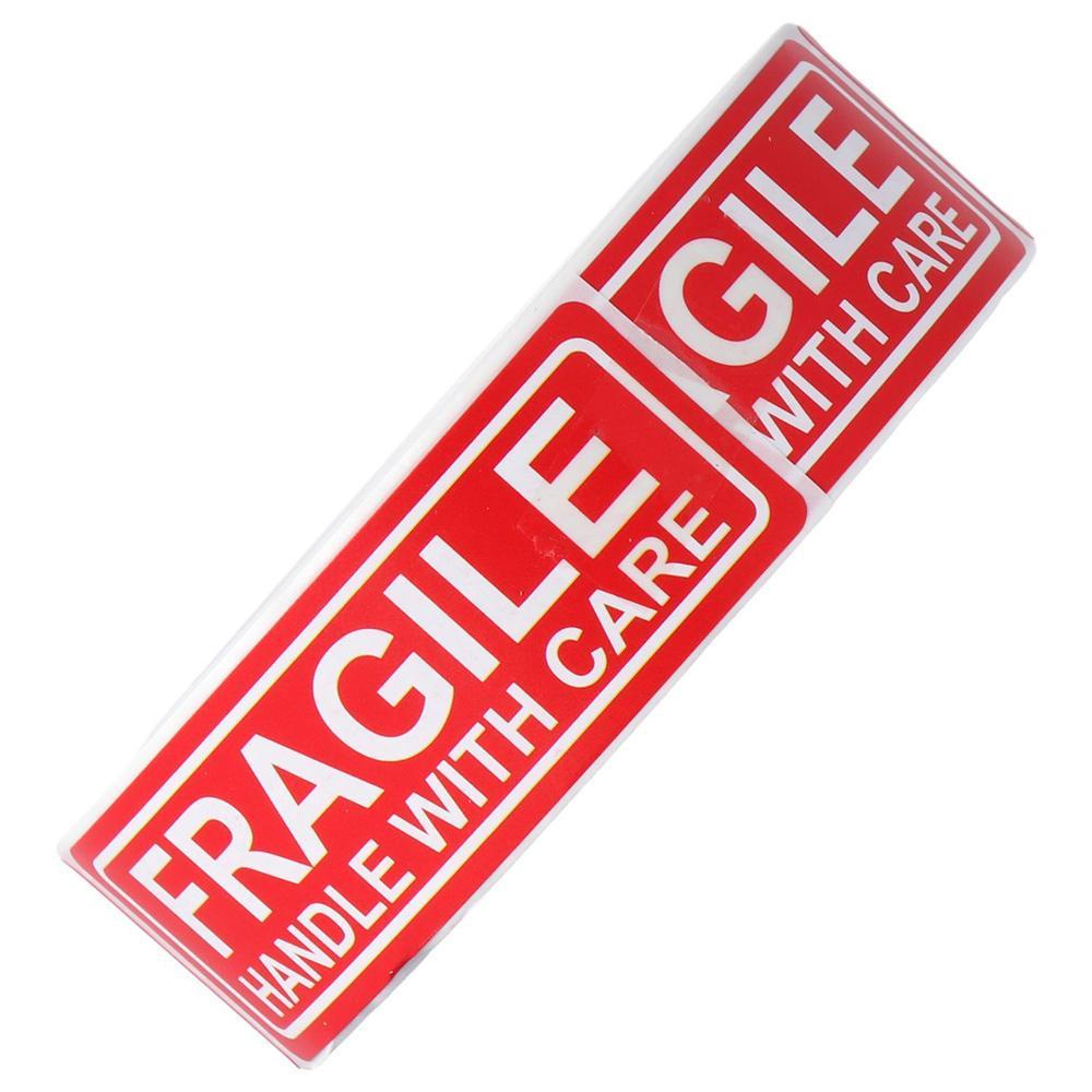 CHOOKEY Nhãn Dán Cảnh Báo Fragile Màu Đỏ Siêu Bền Tiện Dụng Cho Văn Phòng
