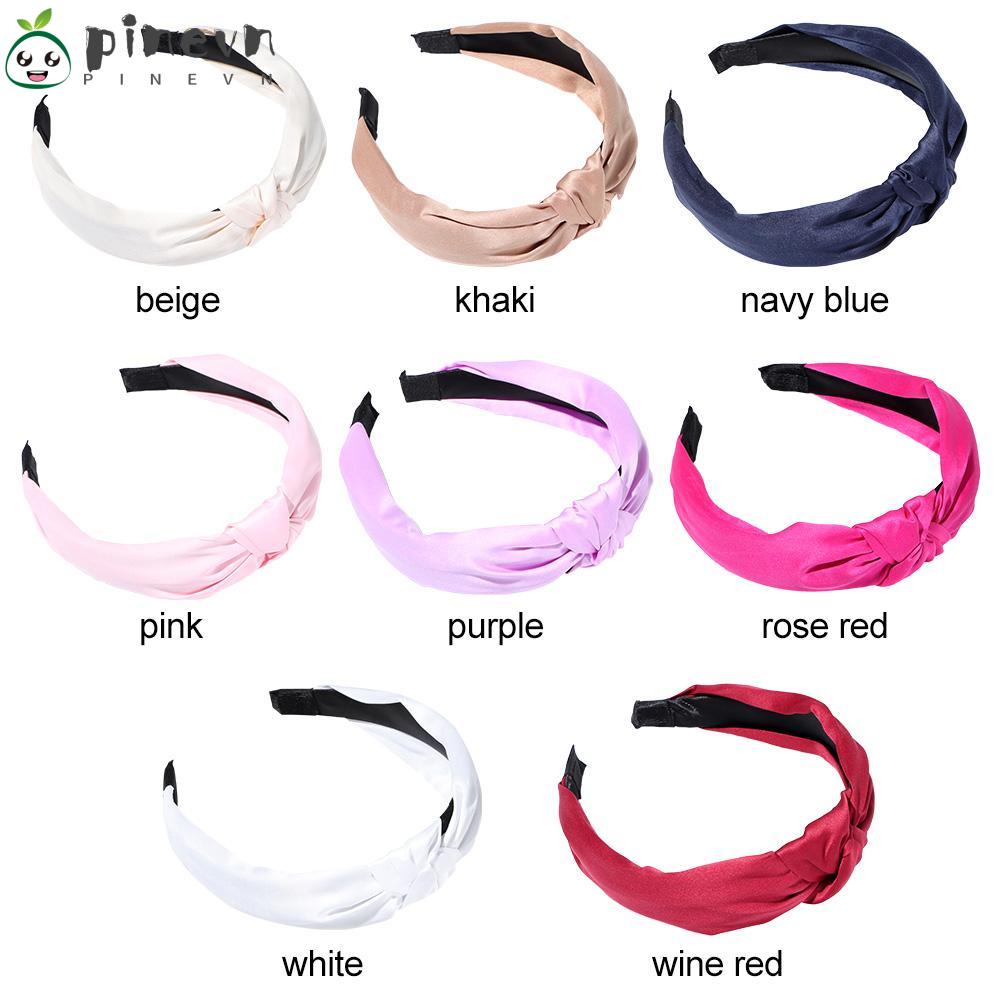 PINEVN Băng Đô Vải Satin Màu Sắc Thời Trang Dành Cho Nữ