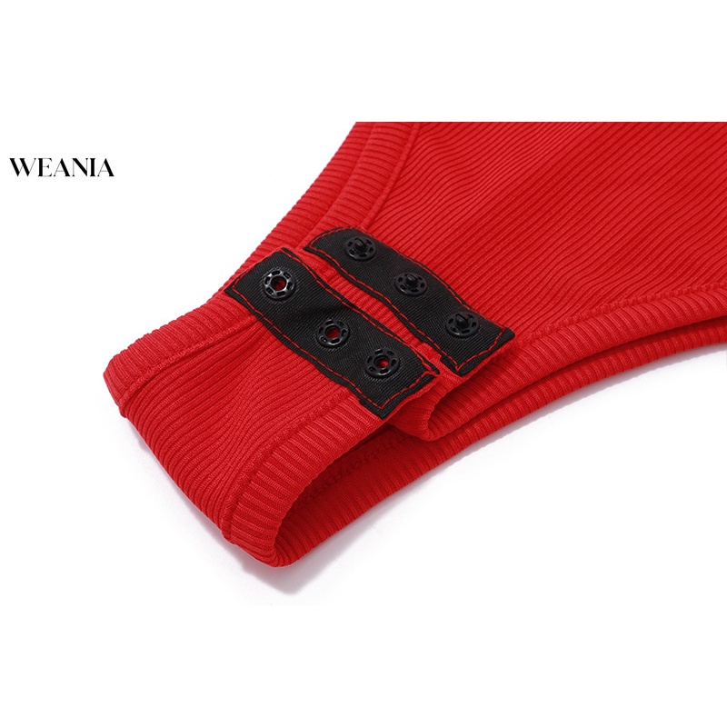 Bộ Áo Liền Quần In Chữ Tiếng Anh Quyến Rũ Cho Nữ