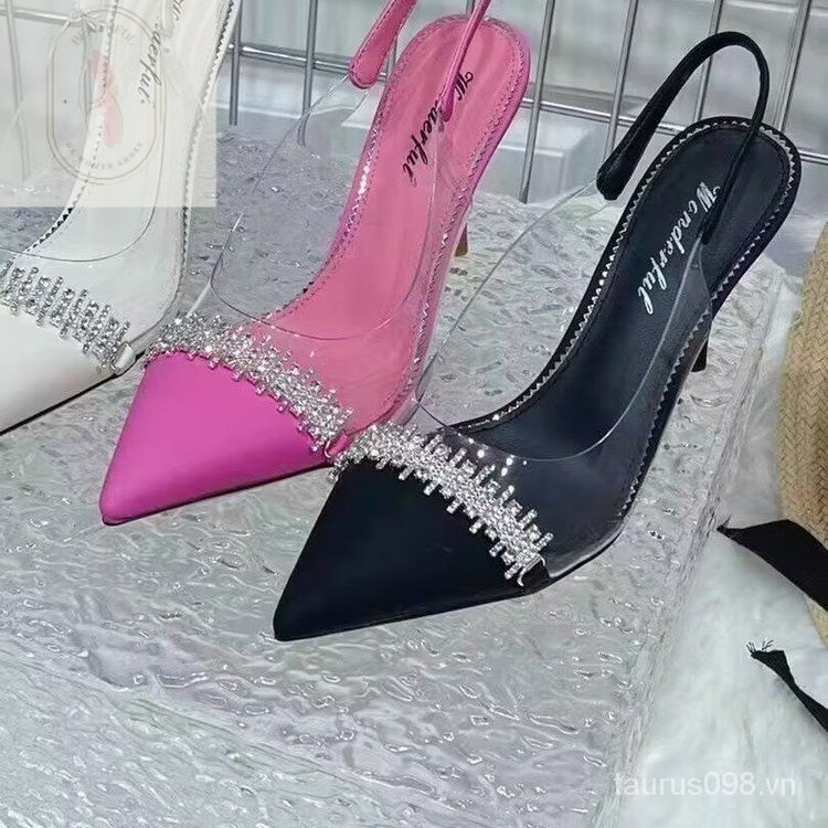 Sandal Cao Gót 6-8cm Chất Liệu Cao Su PU Cao Cấp Thời Trang