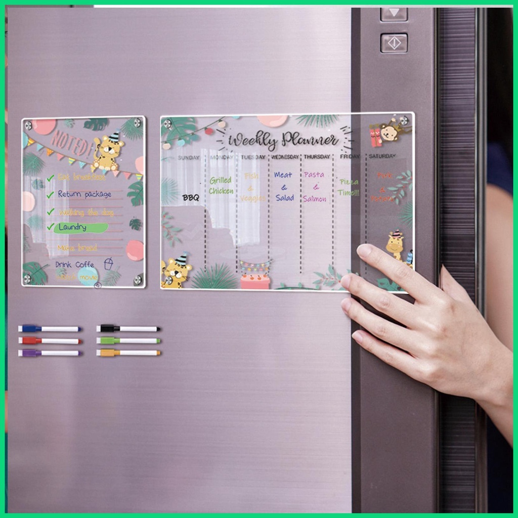 Lịch Lên Kế Hoạch Hàng Tuần Từ Tính Bằng Acrylic Trong Suốt Cho jiwvn