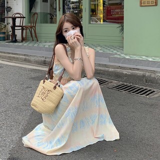 T Classy Đầm Hai Dây Không Tay Thanh Lịch Độc Đáo Thời Trang