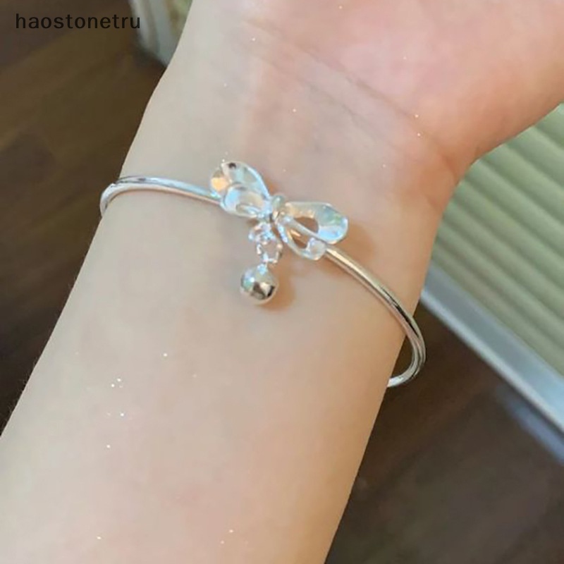Ru Vòng Tay Bạc Có Thể Điều Chỉnh Kích Thước Hình Nơ Thời Trang Cho Nữ