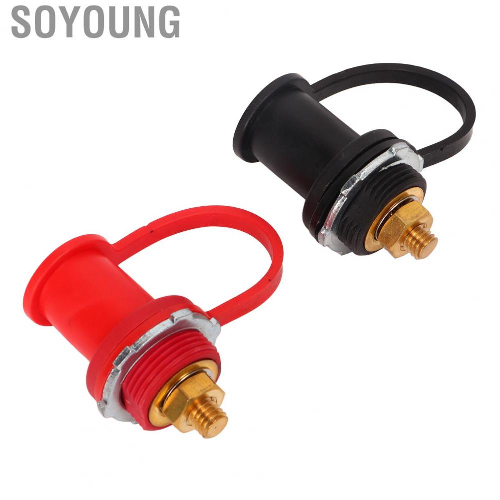 Soyoung Binding Post Thru Panel Terminal Red Black for Car Marine RV