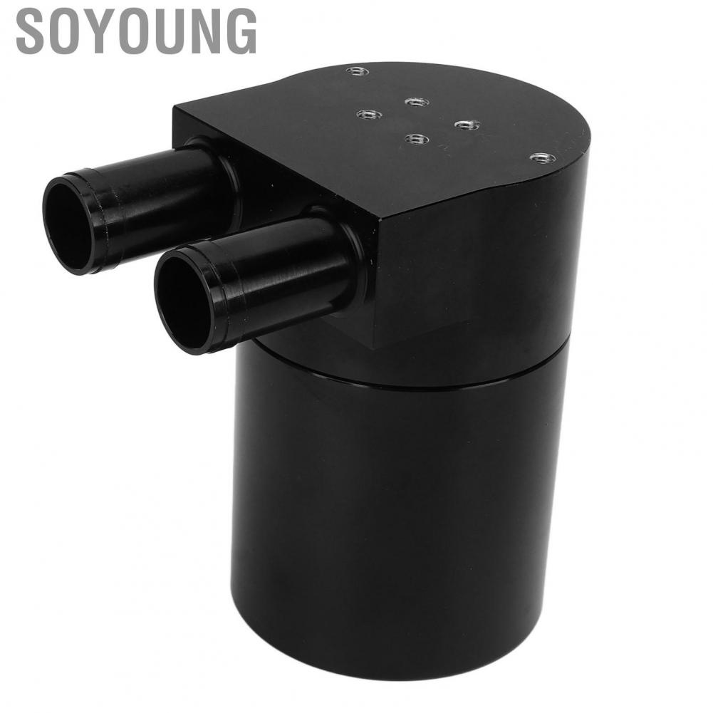 Soyoung Oil Catch Can Air Separator Professional Aluminum Alloy Leakproof Stable Black High Temperature Resistant for Car