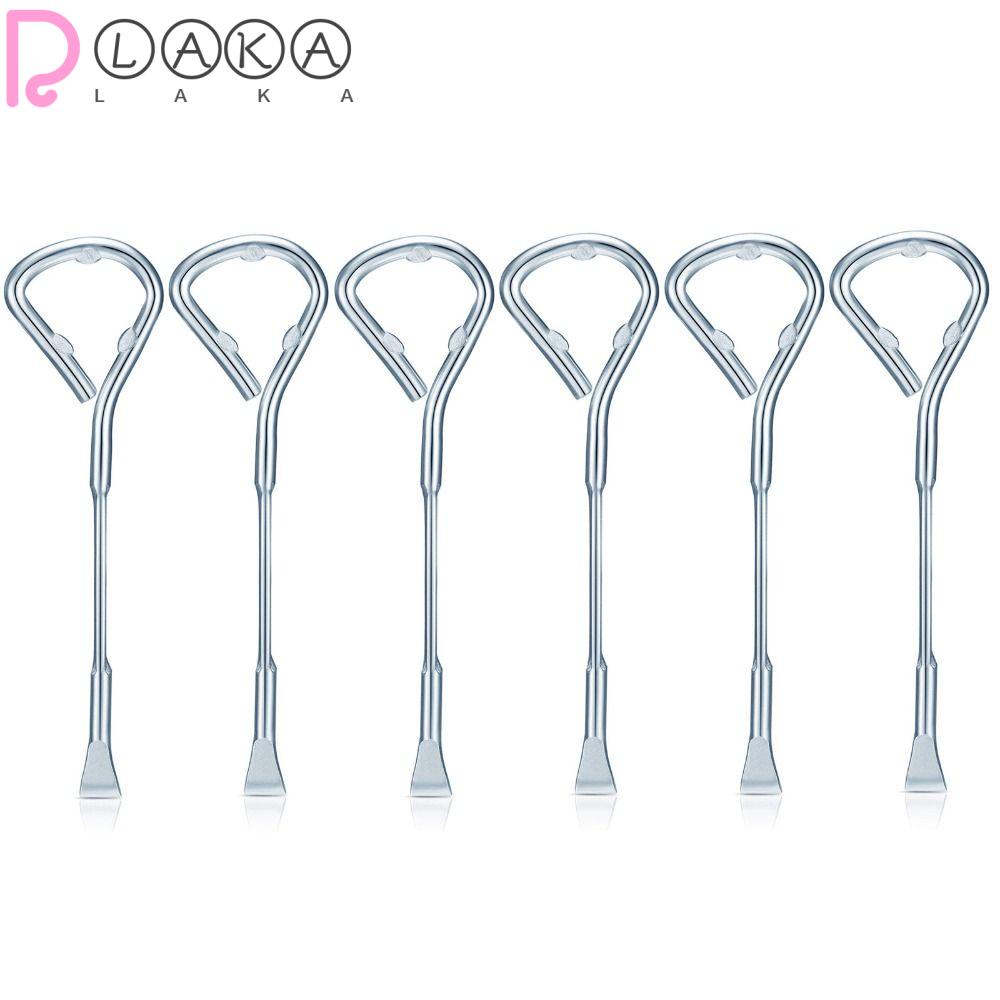 LAKAMIER Bộ 6 Dụng Cụ Mở Nắp Lon Bằng Thép Màu Bạc Đa Năng