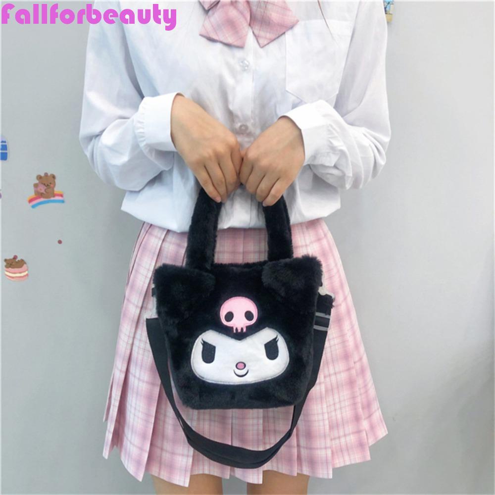 FALLFORBEAUTY Túi Đeo Chéo Vai Sức Chứa Lớn Hình Chú Chó Hoạt Hình Dễ Thương Cho Bé Gái