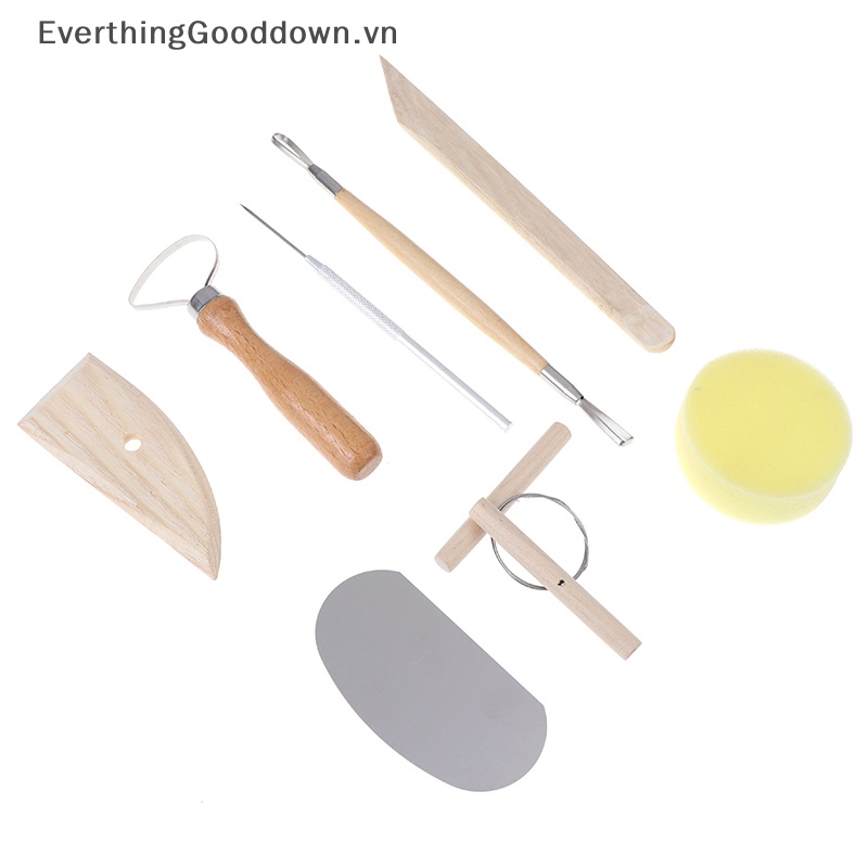 Bộ 8 Dụng Cụ Tạo Hình Đất Sét Bằng Gỗ