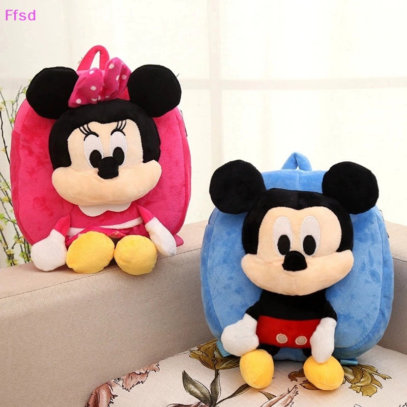 {Ffsd} Ba Lô Lông Xù Hình Nhân Vật Hoạt Hình Disney Chuột Mickey Minnie Dễ Thương Dành Cho Trẻ Em *