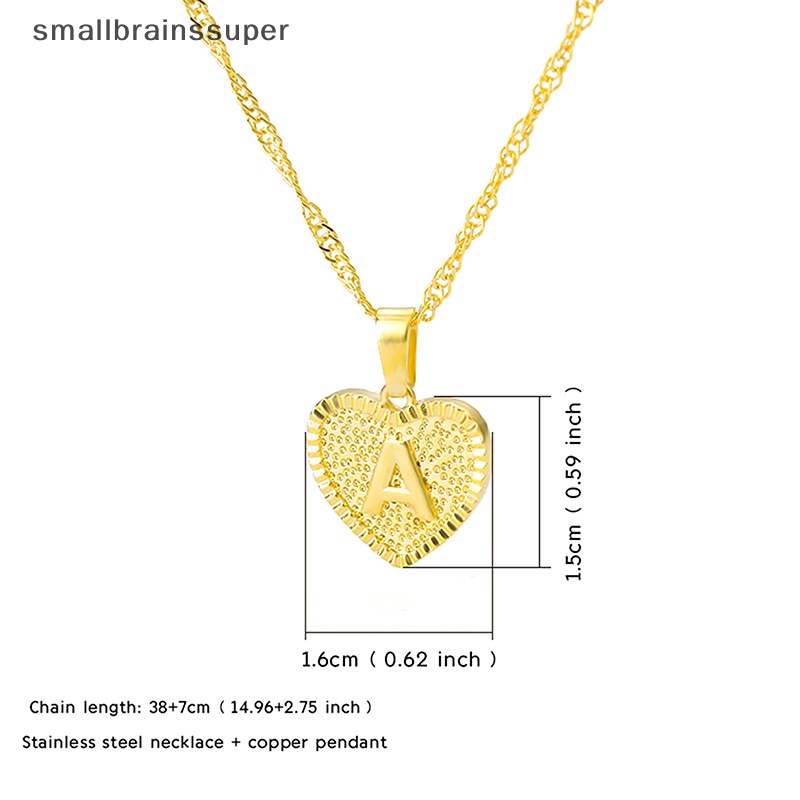 Vòng cổ Mặt Hình Trái Tim Khắc Chữ Cái A-Z Thời Trang Dành Cho Nữ