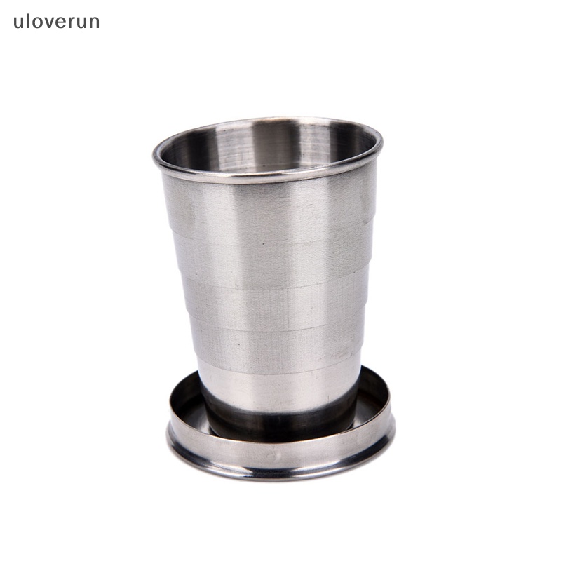 Cốc Uống Nước Mini Bằng Thép Không Gỉ Có Thể Gấp Gọn Tiện Lợi Khi Đi Du Lịch