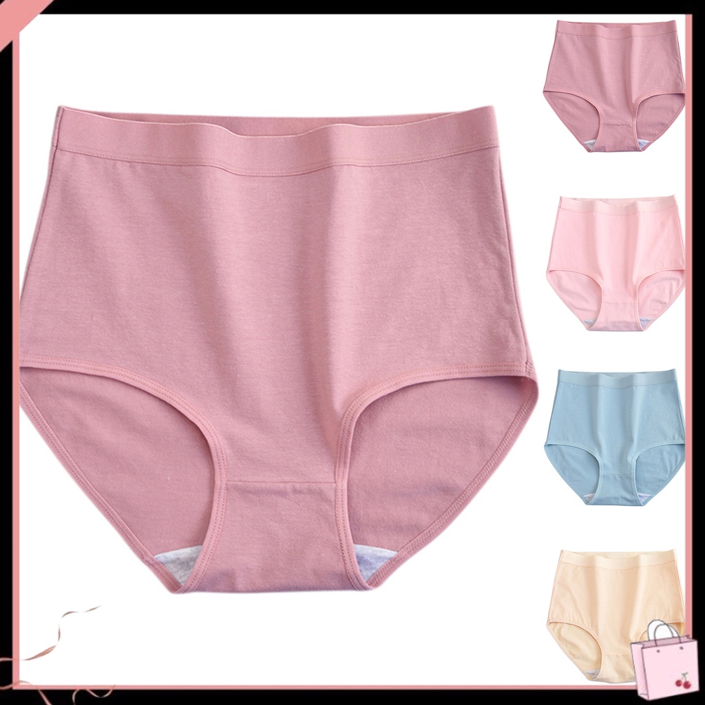 {Soltweter} Quần Lót Nữ Lưng Cao Co Giãn Màu Trơn Ôm Dáng Chống Lộ Nâng Mông Thoáng Khí Plus Size