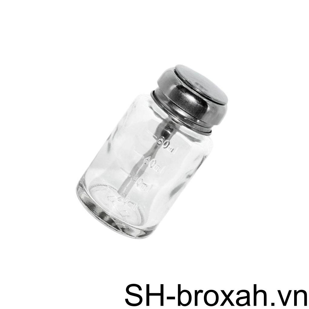Chai Rỗng Trong Suốt Dạng Nhấn Đựng Dung Dịch Tẩy Sơn Móng Tay Chuyên Nghiệp