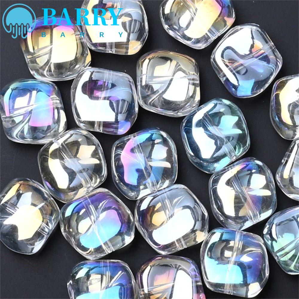 BARRY Hạt Thủy Tinh Nhiều Màu Có Lỗ Dùng Làm Trang Sức Thủ Công