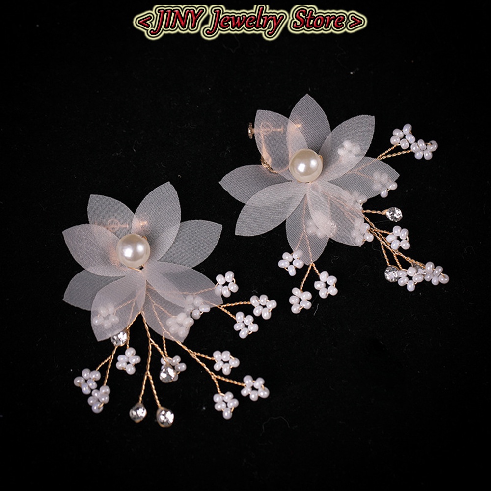 Băng Đô Cài Tóc Đính Ngọc Trai Nhân Tạo Thanh Lịch