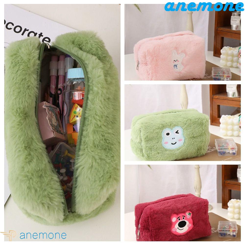 ANEMONE Túi Đựng Mỹ Phẩm Cỡ Lớn Họa Tiết Thỏ / Gấu Hoạt Hình Đơn Giản Cho Nữ